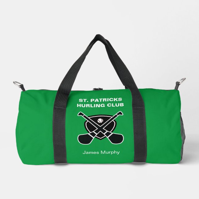 Personalised Hurling / Camogie (Green) Gear Duffle Bag (Front)