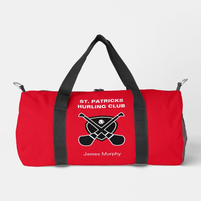 Personalised Hurling / Camogie (Red) Gear Duffle Bag (Front)