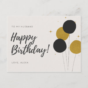 Personalised - Husband Birthday Postcard