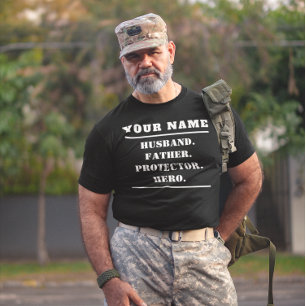 Personalised Husband Father Protector Hero T-Shirt