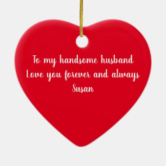 Personalised Husband Gift Ceramic Tree Decoration