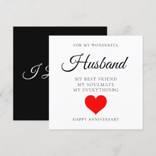 Personalised Husband Wedding Anniversary Card