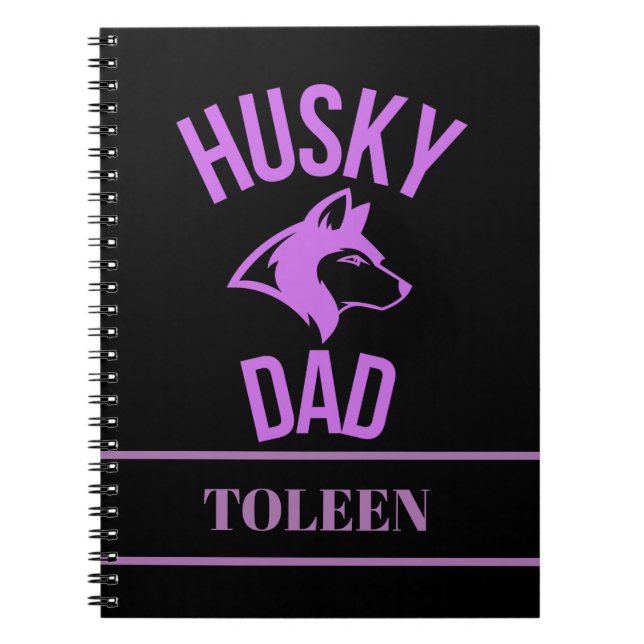 Personalised Husky Dad, Dog Dad                Notebook (Front)