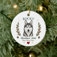 Personalised Husky Dog Christmas