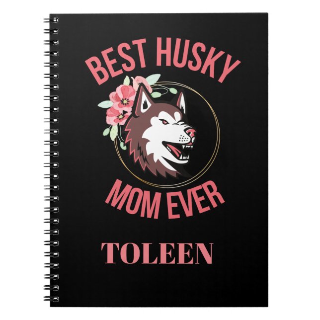 Personalised Husky Mum, Dog Mum                Notebook (Front)
