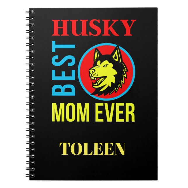 Personalised Husky Mum, Dog Mum                Notebook (Front)