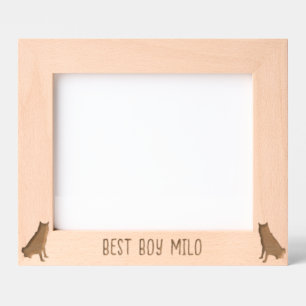 Personalised Husky Silhouette Engraved Etched Frames