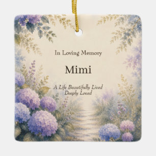 Personalised Hydrangea Memorial Ornament