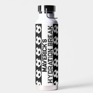 Personalised Hydration Break Soccer Ball Water Bottle