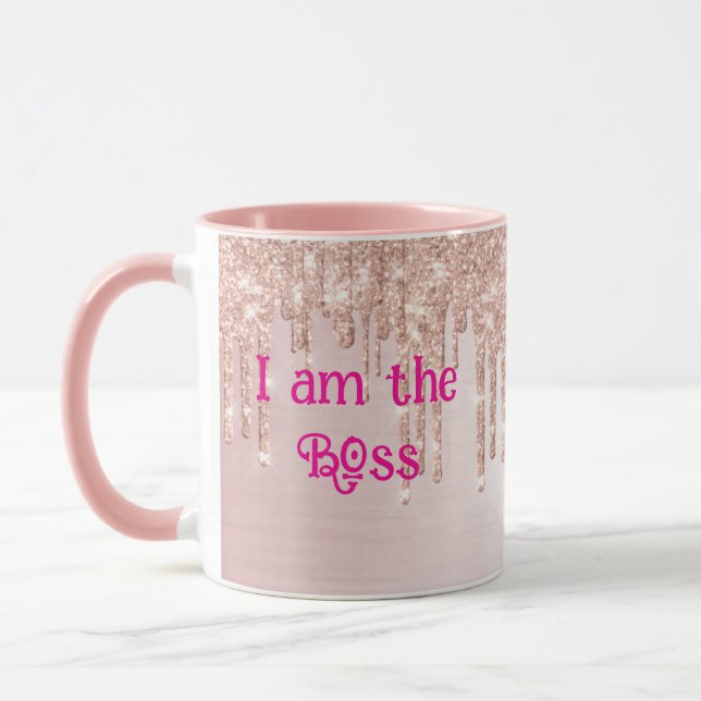personalised i am the boss Mug (Left)