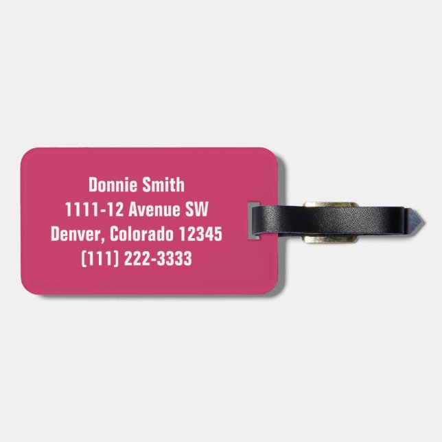 Personalised I Heart Golfing Golf Bag Tag (Back Horizontal)
