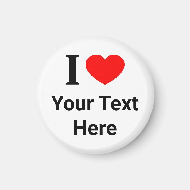 Personalised I ❤️ I LOVE I HEART Magnet (Front)