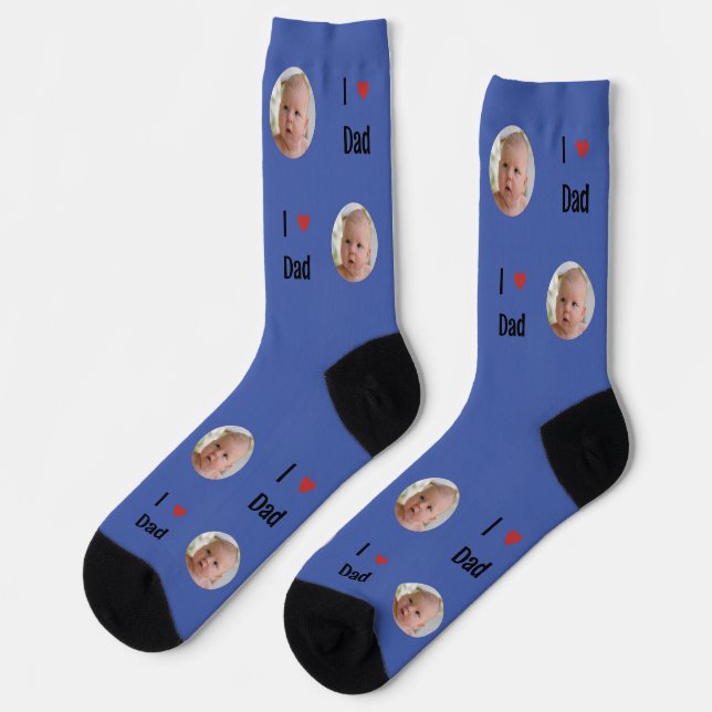 Personalised "I Love Dad" Socks (Left)