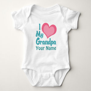 Personalised I Love Grandpa Baby Bodysuit