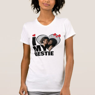 Personalised I Love My Bestie Heart Photo T-Shirt