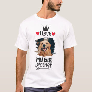 Personalised I Love My Big Brother Dog Photo T-Shirt