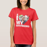 Personalised I Love My Boyfriend Heart Photo T-Shirt<br><div class="desc">Custom Personalised One Of A Kind Photo Heart shirts from Ricaso - Love heart Photo Template Design .. simply add your own photograph to this great custom t-shirt with bold I LOVE MY BOYFRIEND (insert your own text or leave as is) .. easy to personalise .. customisable photo templates tees...</div>