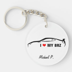 Personalised I Love my BRZ Key Ring
