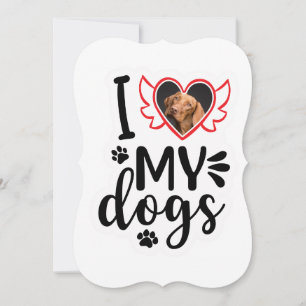 Personalised I Love My Dog Photo Card