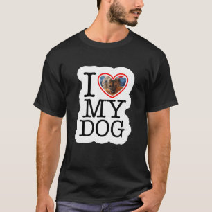 Personalised I Love My Dog Photo  T-Shirt