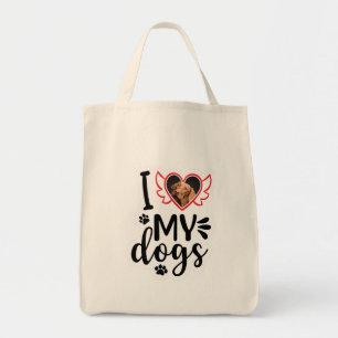 Personalised I Love My Dog Photo T-Shirt Tote Bag