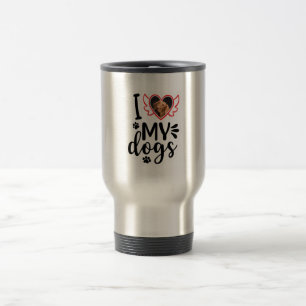 Personalised I Love My Dog Photo  Travel Mug