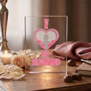Personalised I Love My Husband – Add Photo & Name Block
