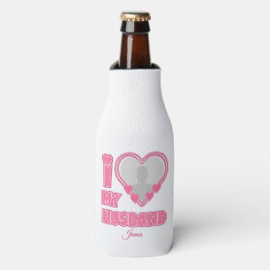 Personalised I Love My Husband – Add Photo & Name Bottle Cooler