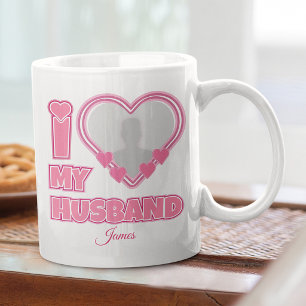 Personalised I Love My Husband – Add Photo & Name Coffee Mug