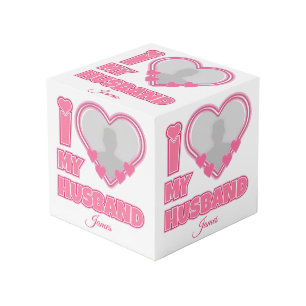 Personalised I Love My Husband – Add Photo & Name Cube