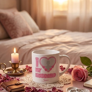 Personalised I Love My Husband – Add Photo & Name Espresso Cup