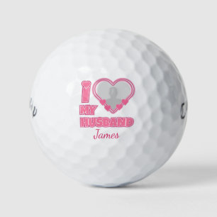 Personalised I Love My Husband – Add Photo & Name Golf Balls
