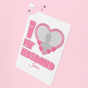 Personalised I Love My Husband – Add Photo & Name Jigsaw Puzzle