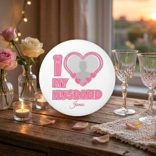 Personalised I Love My Husband – Add Photo & Name Magnet