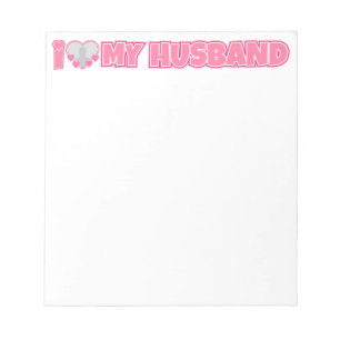 Personalised I Love My Husband – Add Photo & Name Notepad