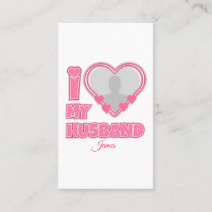 Personalised I Love My Husband – Add Photo & Name Place Card