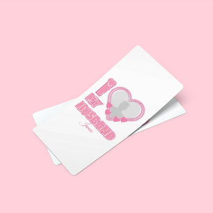 Personalised I Love My Husband – Add Photo & Name Place Card