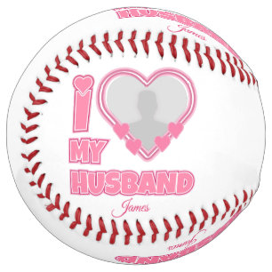 Personalised I Love My Husband – Add Photo & Name Softball