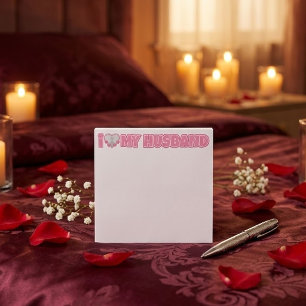 Personalised I Love My Husband – Add Photo Post-it Notes