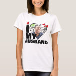 Personalised I Love My Husband Heart Photo T-Shirt<br><div class="desc">Custom Personalised One Of A Kind Photo Heart shirts from Ricaso - Love heart Photo Template Design .. simply add your own photograph to this great custom t-shirt with bold I LOVE MY HUSBAND (insert your own text or leave as is) .. easy to personalise .. customisable photo templates tees...</div>