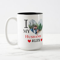 Personalised I Love My Husband Heart Photo