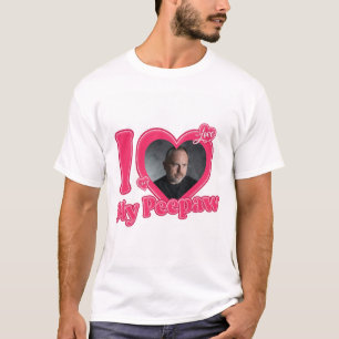 Personalised I Love My Peepaw With Custom Photo T- T-Shirt