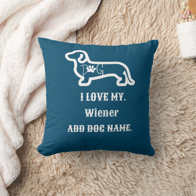  Personalised I Love My Wiener  Cushion (Blanket)