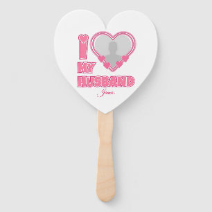 Personalised I Love My Wife – Add Name & Photo Hand Fan