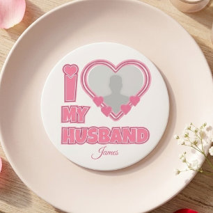 Personalised I Love My Wife – Add Name & Photo Magnet