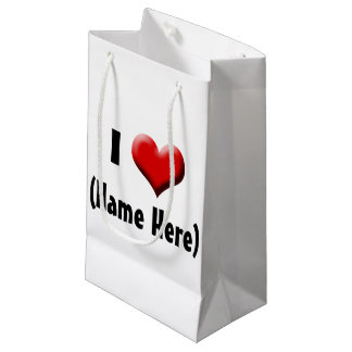 Personalised I Love... Name Valentine's Day Small Gift Bag