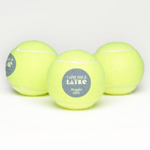 Personalised I love you a latke Hanukkah Chanukah Tennis Balls