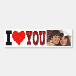 Personalised I Love You Bumper Sticker