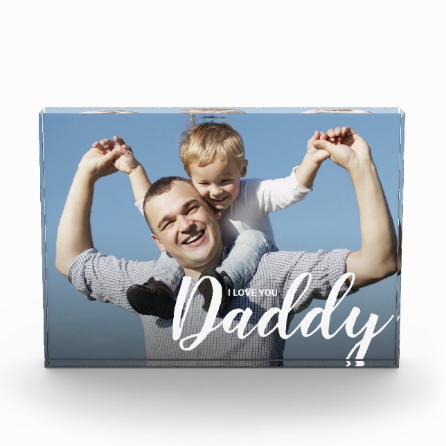 Personalised I Love You Daddy Custom Photo Block (Front)