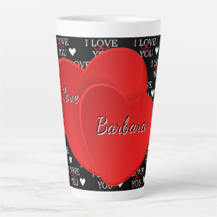 Personalised I Love you  Latte Mug
